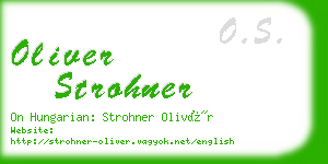 oliver strohner business card